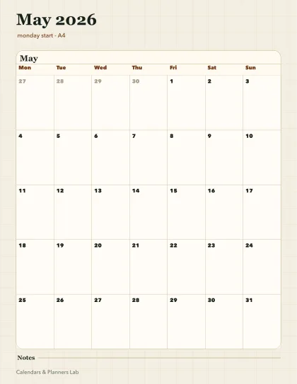 May 2026 United Kingdom calendar printable printable preview