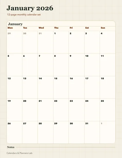 2026 New Zealand monthly calendar printable printable preview