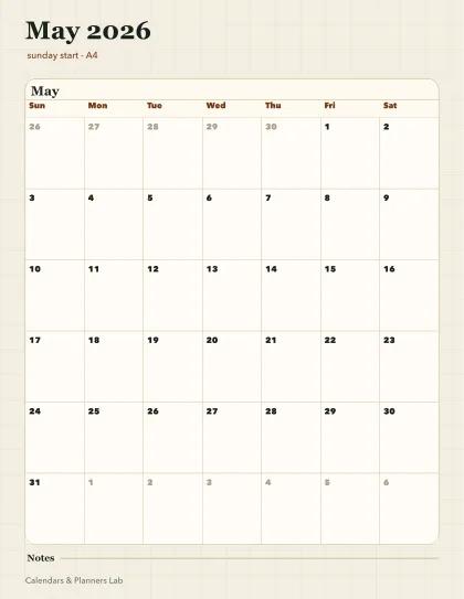 May 2026 Singapore calendar printable printable preview