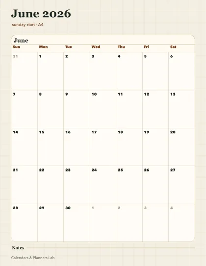 June 2026 Singapore calendar printable printable preview